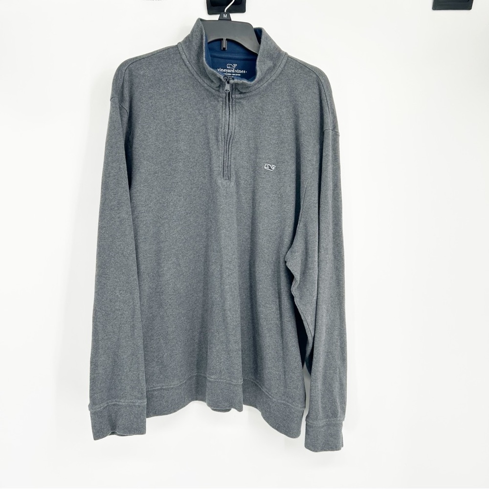 Men’s Vineyard Vines Quarter Zip Gray Pullover‎ XXL Casual Preppy